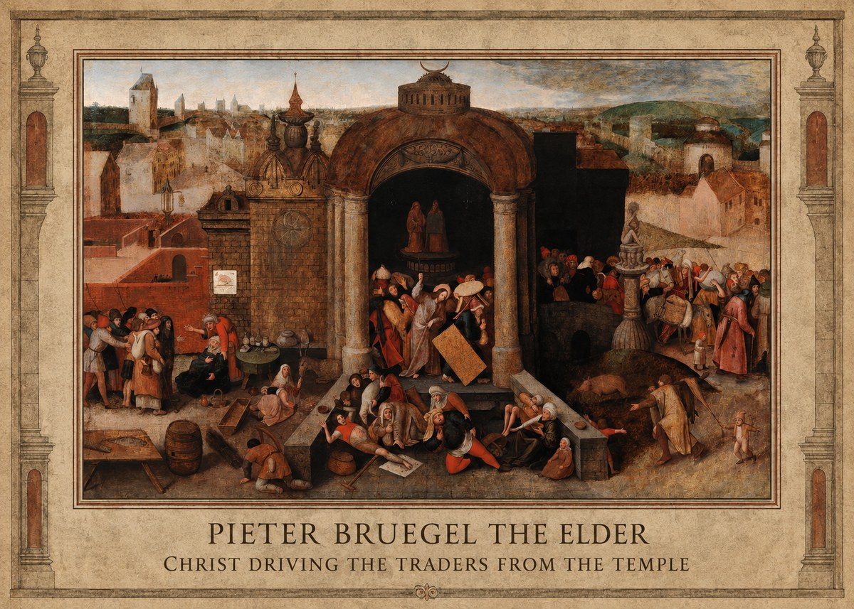 Pieter Bruegel Christ Driving the Traders from the Temple No1 - Poster