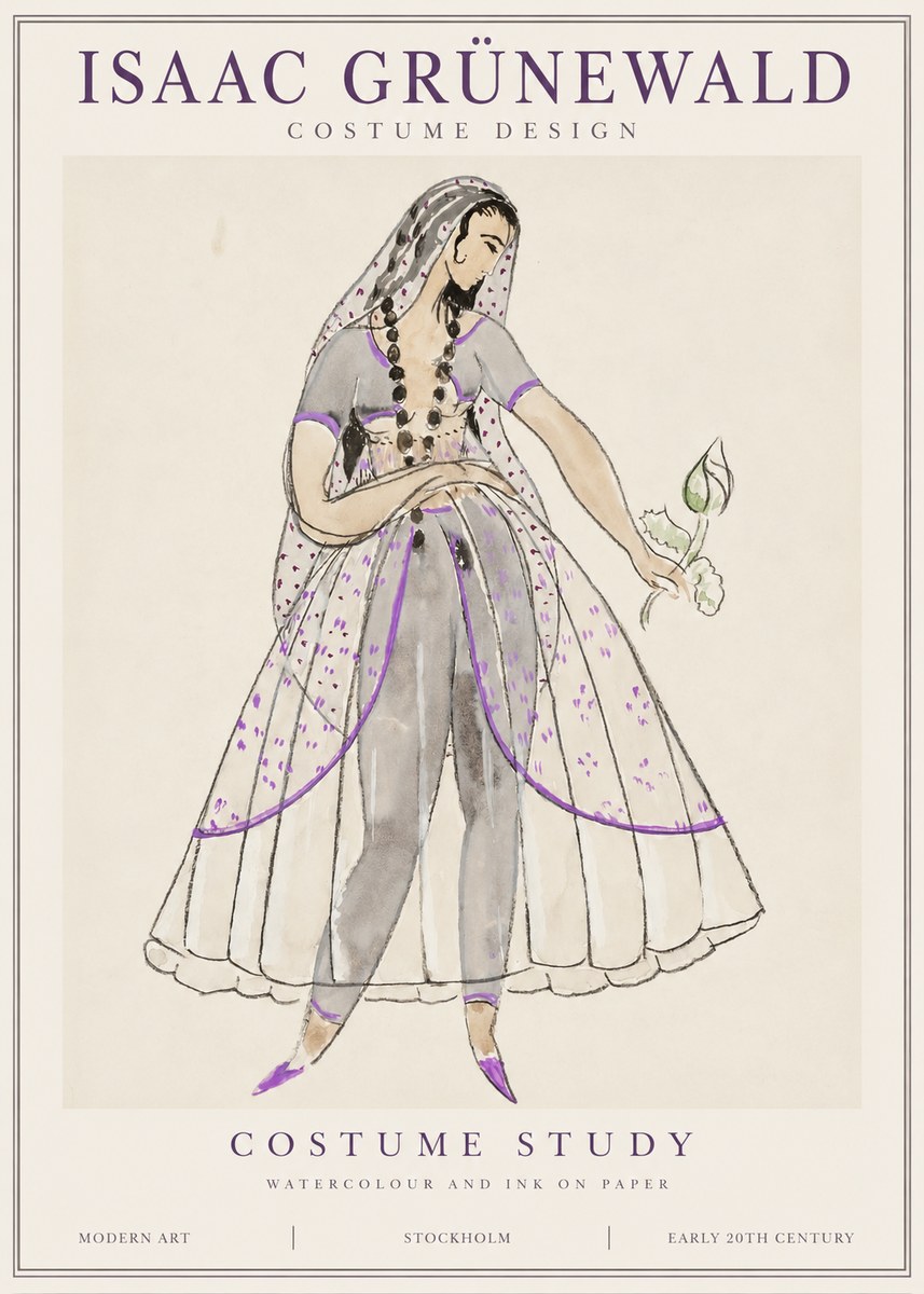 Isaac Grünewald Costume Study IV No1 - Poster