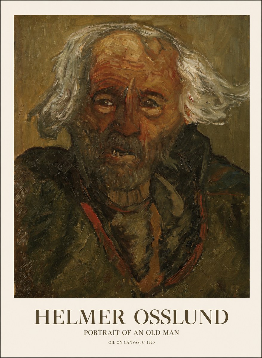 Helmer Osslund Portrait of an Old Man No1 - Poster