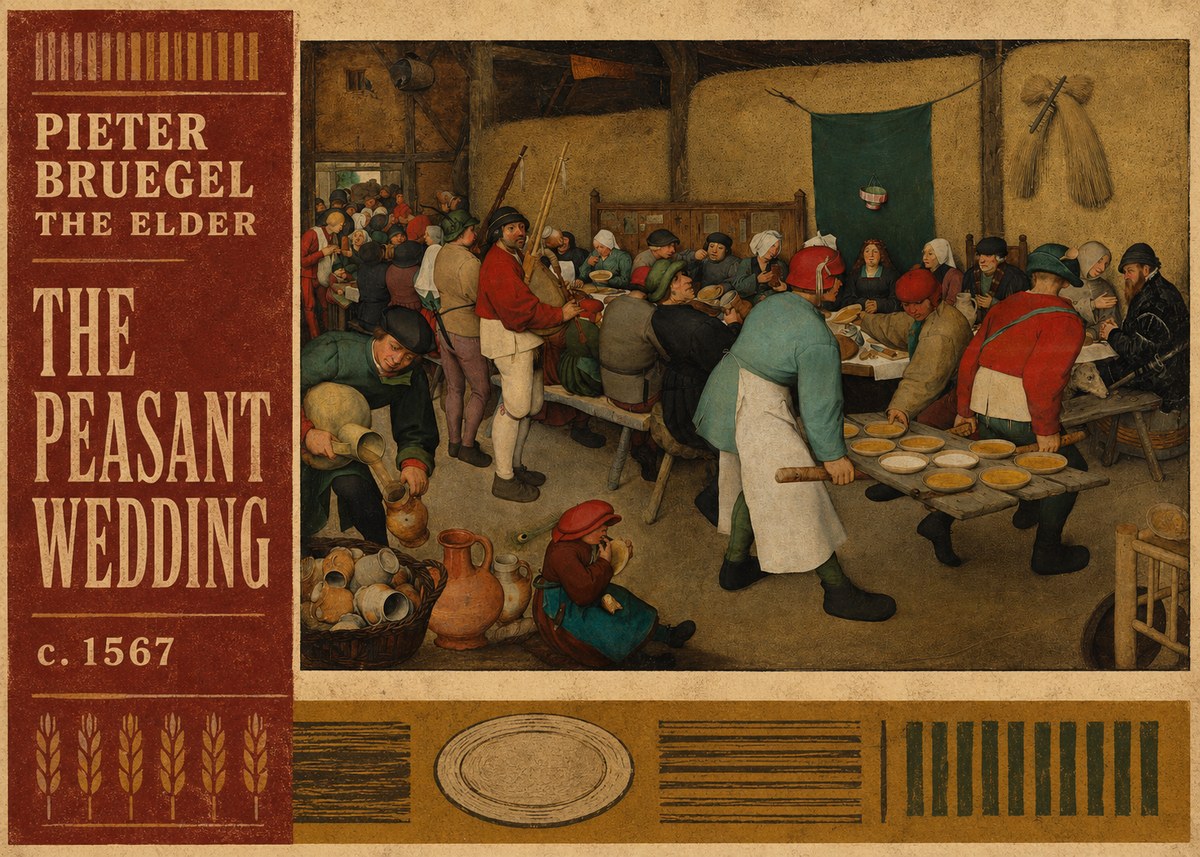 Pieter Bruegel The Peasant Wedding V No2 - Poster