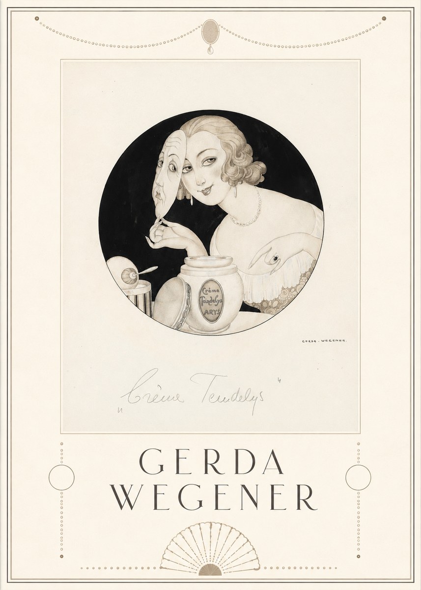 Gerda Wegener Crème Teindelys I No5 - Poster
