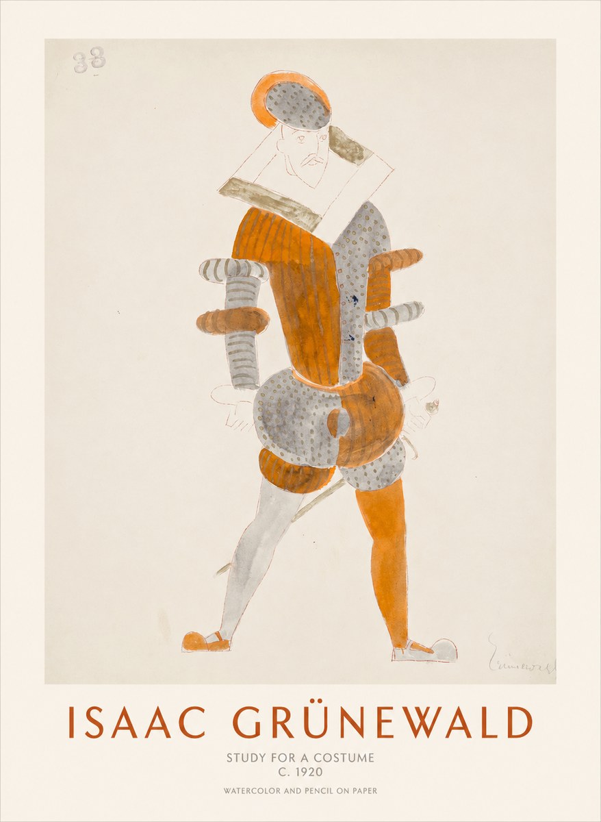 Isaac Grünewald Study for a Costume II No1 - Poster