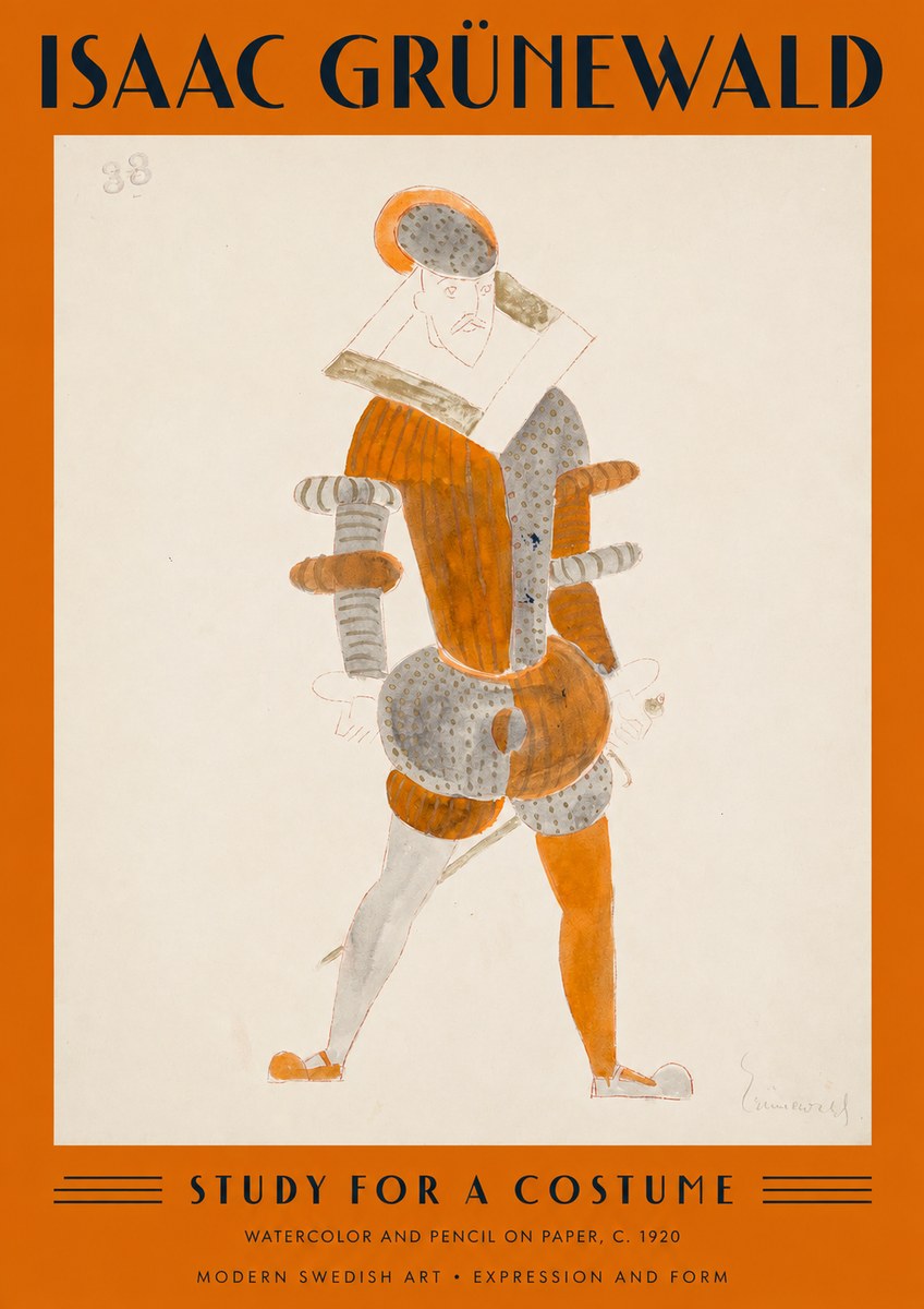 Isaac Grünewald Study for a Costume II No3 - Poster