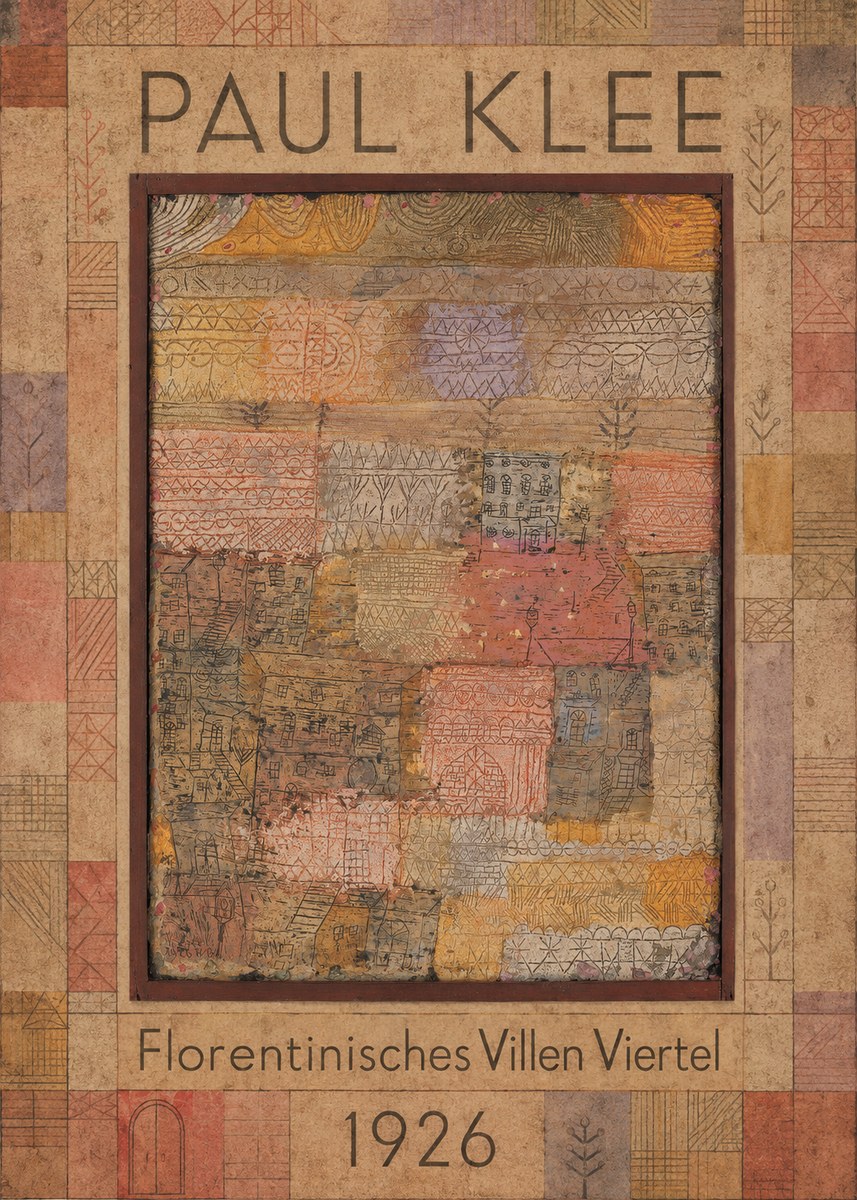 Paul Klee Florentinisches Villen Viertel No1 - Poster