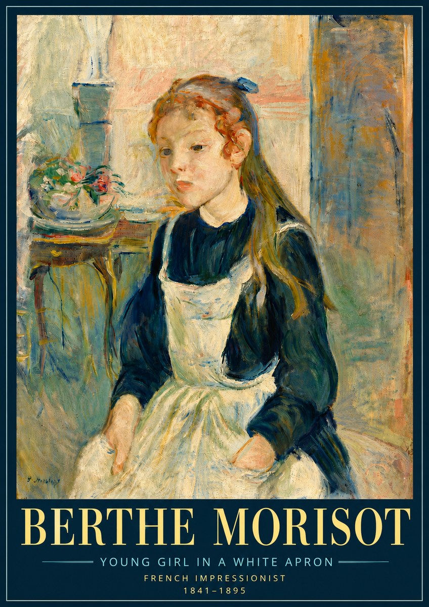 Berthe Morisot Young Girl in a White Apron No5 - Poster
