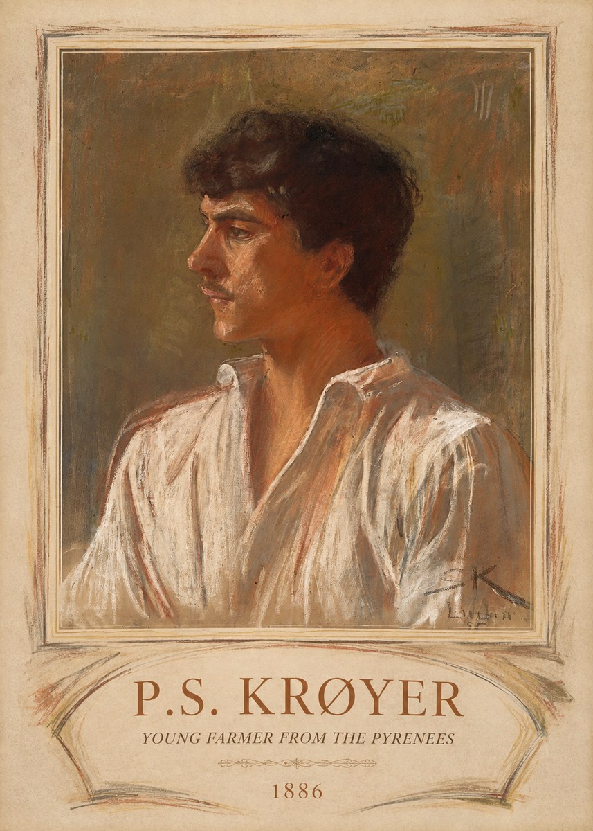 P.S. Krøyer Young Farmer from the Pyrenees No4 - Poster