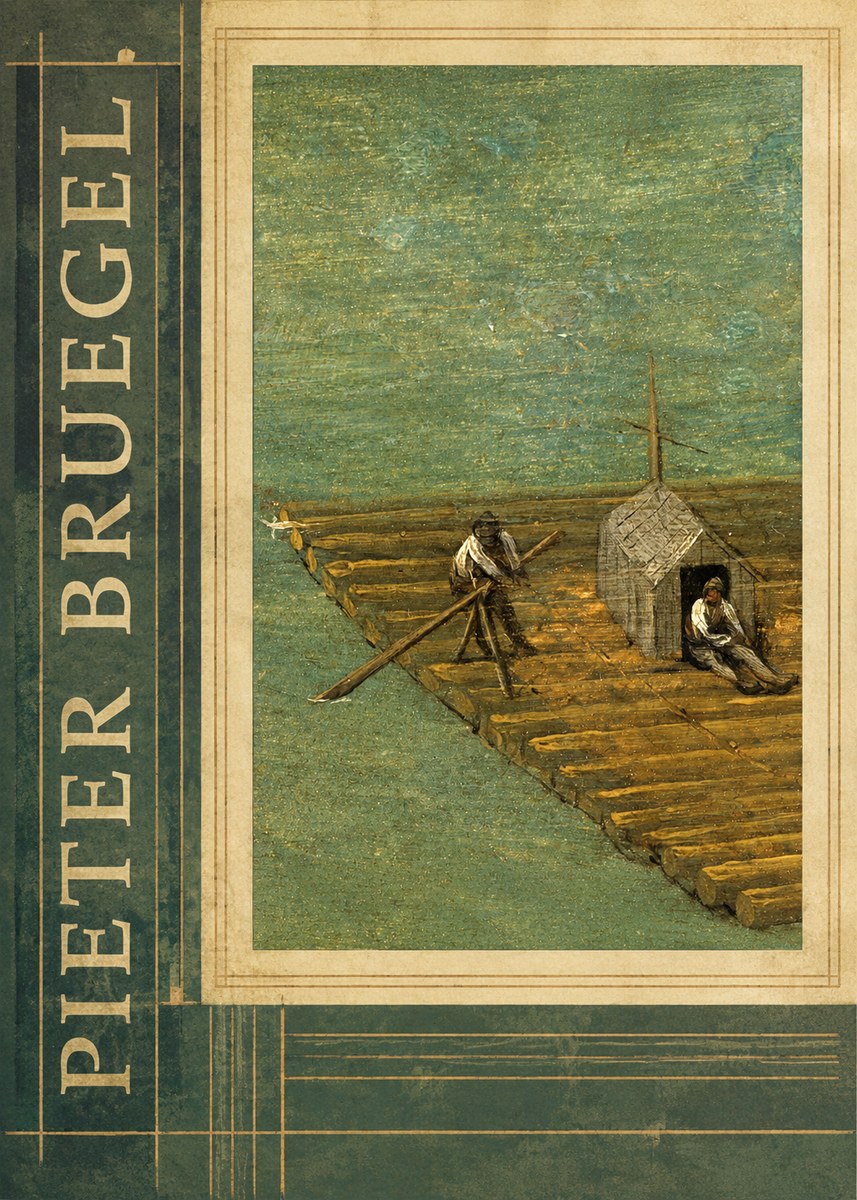 Pieter Bruegel Two Men on a Raft No2 - Poster
