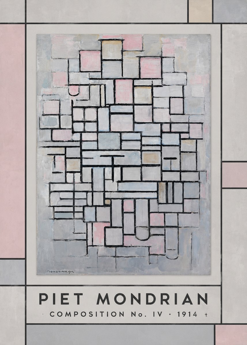 Piet Mondrian Composition No. Iv • 1914 No1 - Poster