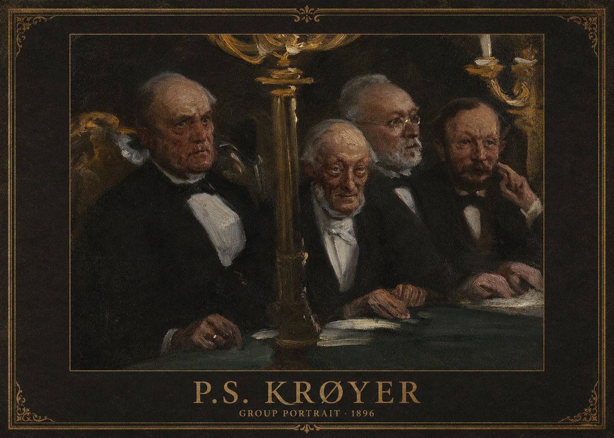 P.S. Krøyer Group Portrait No1 - Poster