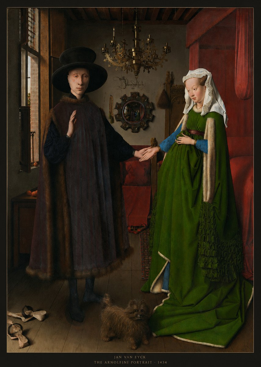 Jan van Eyck The Arnolfini Portrait V No6 - Poster