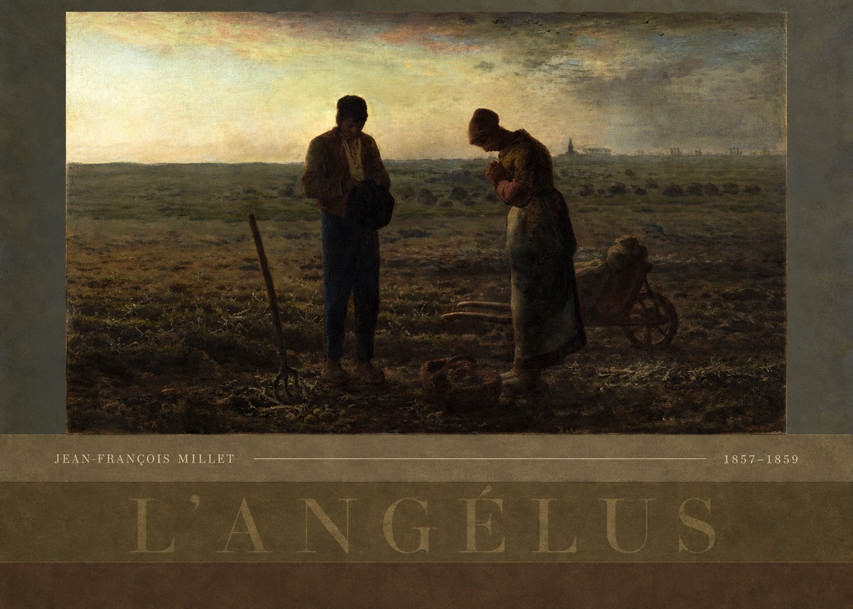 Jean-François Millet L'angélus II No5 - Poster