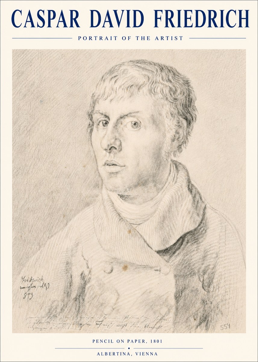 Caspar David Friedrich Portrait of the Artist No4 - Poster