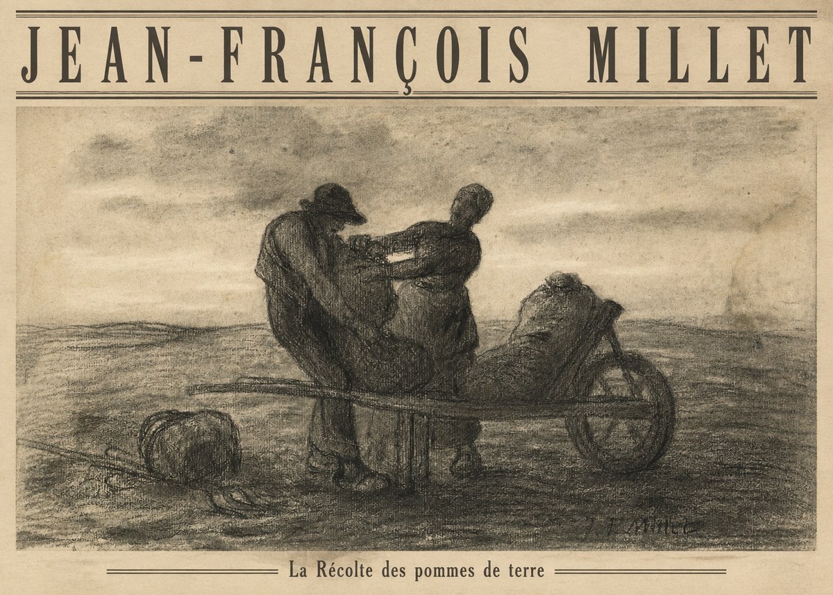 Jean-François Millet La Récolte Des Pommes De Terre No4 - Poster