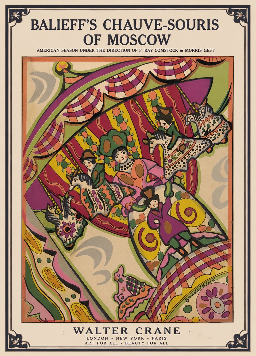 Walter Crane Balieff's Chauve-souris of Moscow No1 - Poster