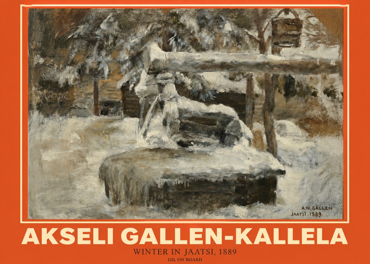 Akseli Gallen-Kallela Winter in Jaatsi, 1889 No2 - Poster