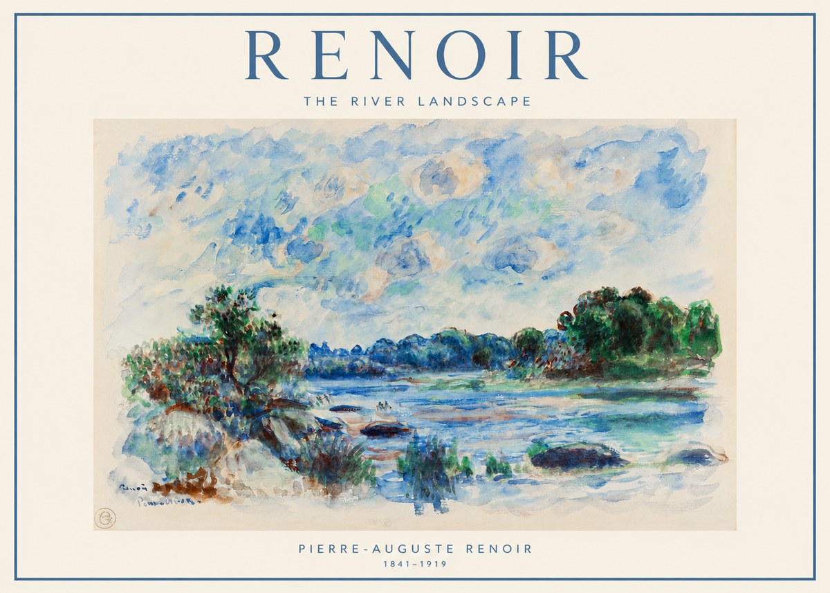 Renoir The River Landscape No1 - Poster