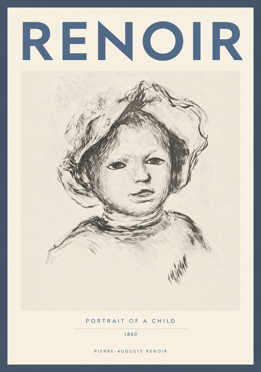 Renoir Portrait of a Child II No2 - Poster