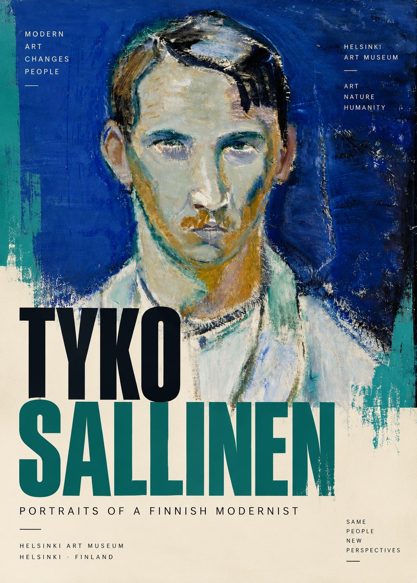 Tyko Sallinen Portrait of a Man IV No6 - Poster