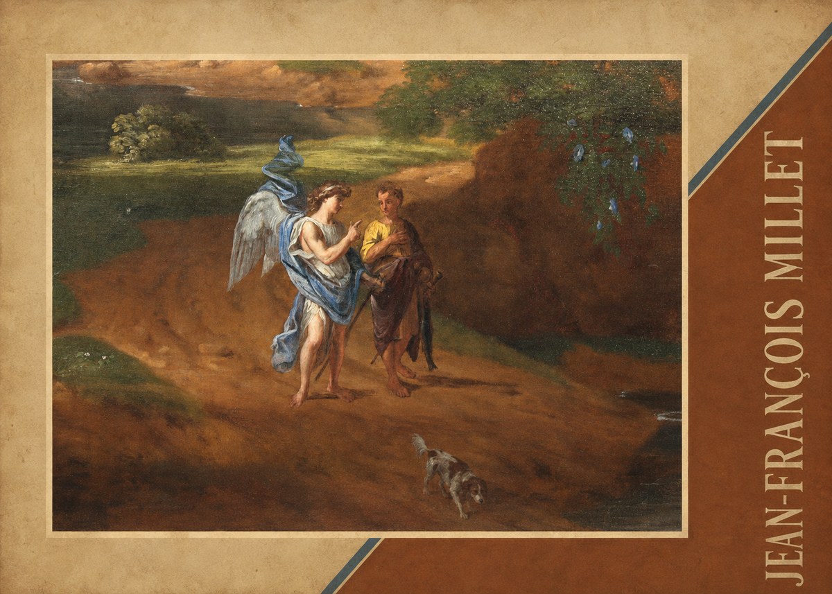 Jean-François Millet Tobias and the Angel No5 - Poster