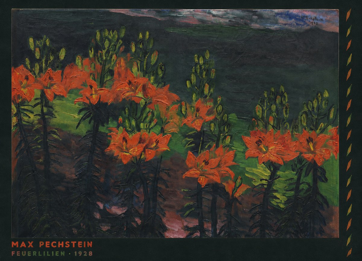 Max Pechstein Feuerlilien No6 - Poster