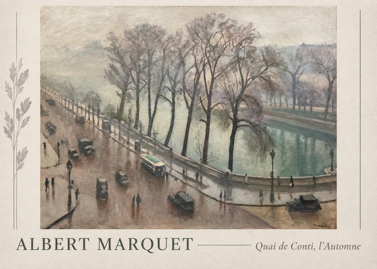 Albert Marquet Quai De Conti, L'automne No1 - Poster