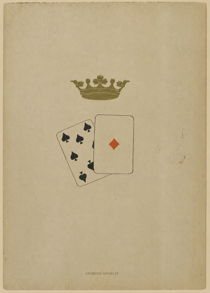 Georges Goursat Crown and Playing Cards No6 - Poster