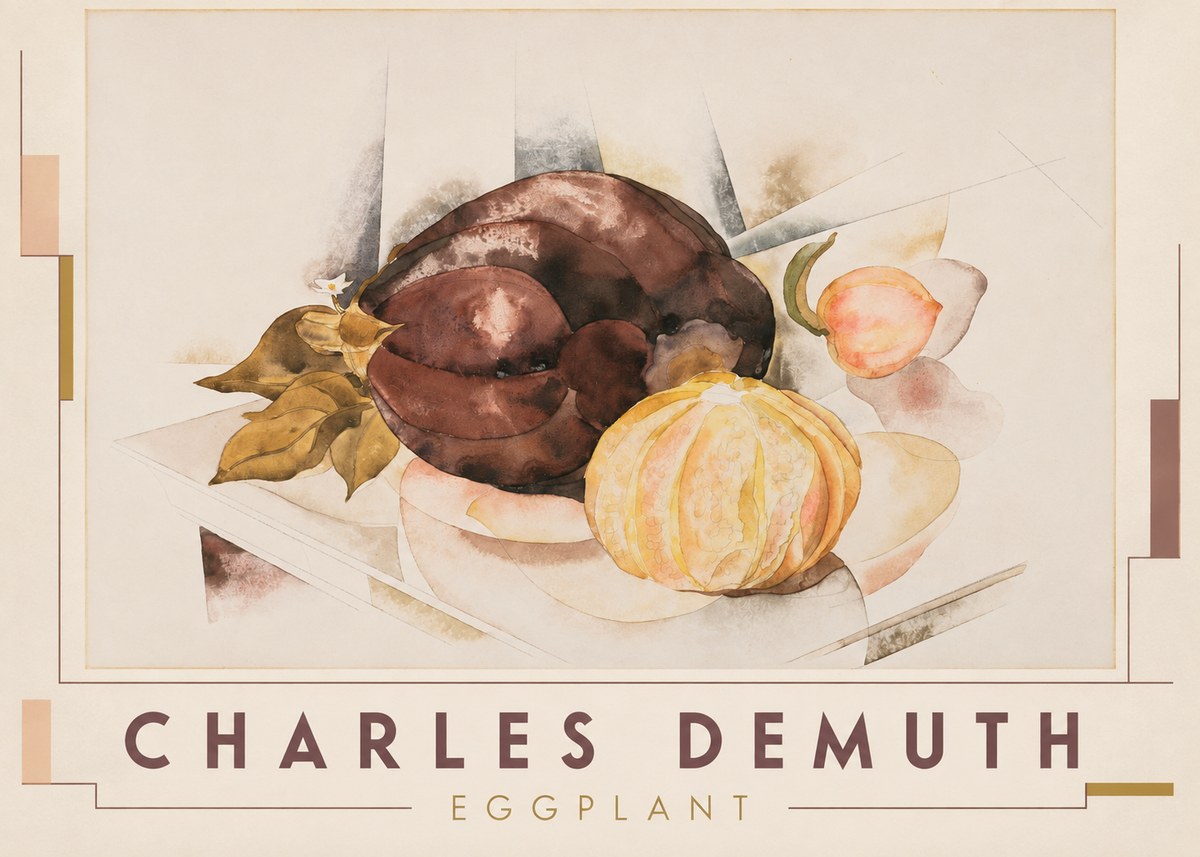 Charles Demuth Eggplant No3 - Poster