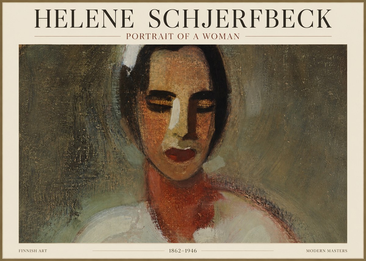 Helene Schjerfbeck Portrait of a Woman III No1 - Poster