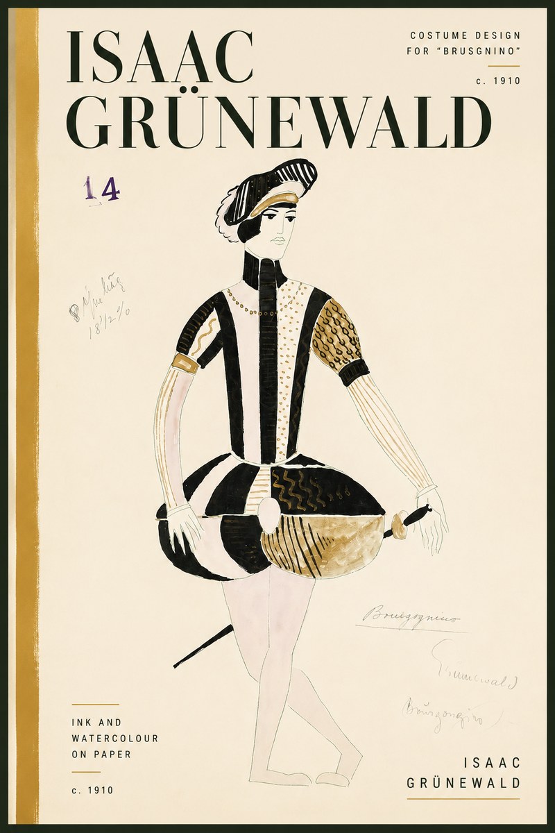 Isaac Grünewald Costume Design IX No4 - Poster