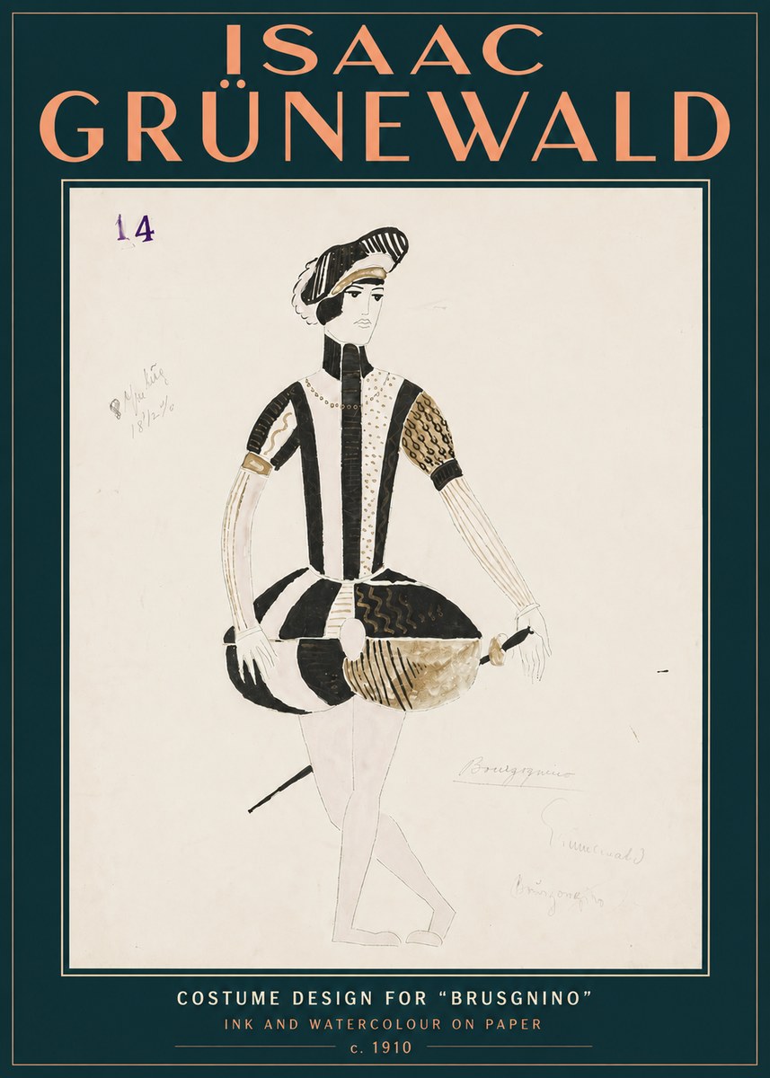 Isaac Grünewald Costume Design IX No5 - Poster
