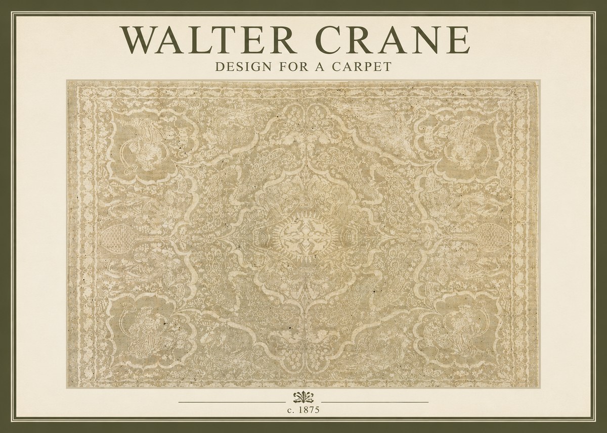 Walter Crane Design for a Carpet No2 - Poster