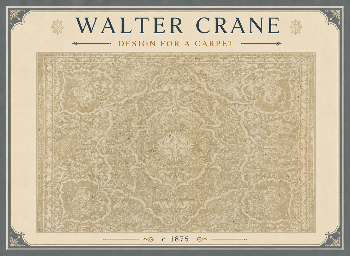 Walter Crane Design for a Carpet No6 - Poster