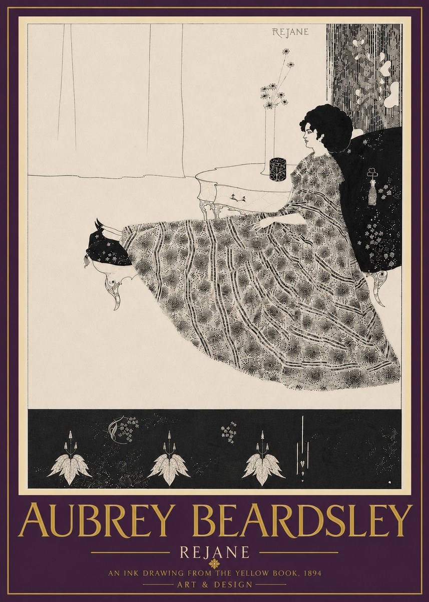 Aubrey Beardsley Rejane II No6 - Poster
