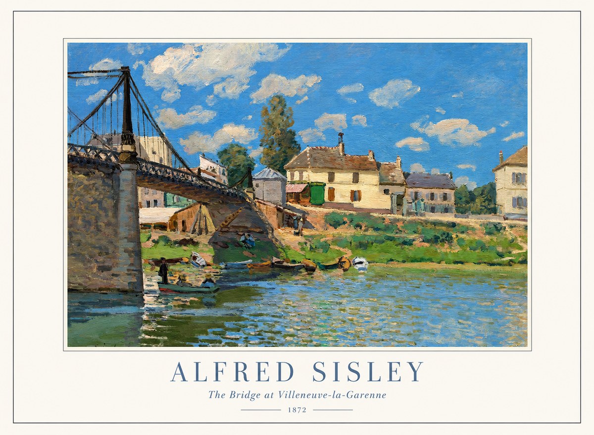 Sisley The Bridge at Villeneuve-la-garenne I No1 - Poster