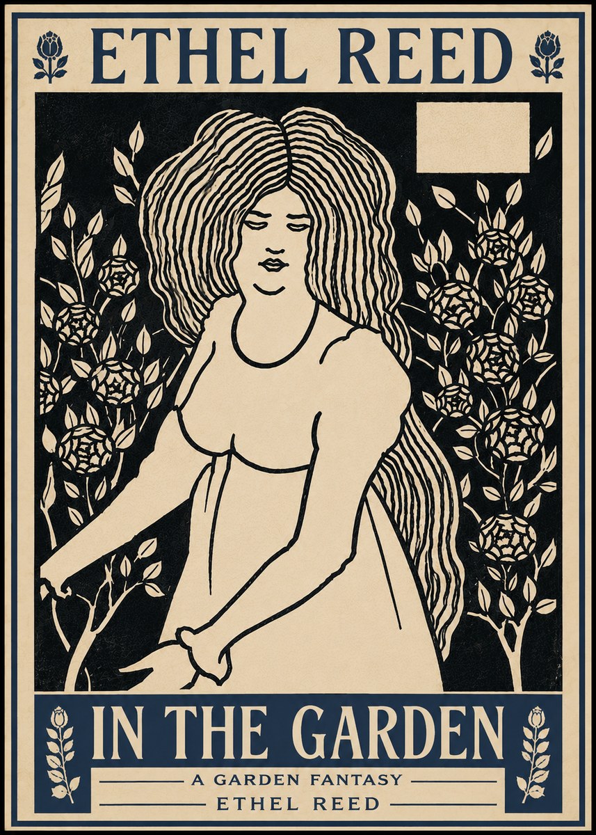 Ethel Reed In the Garden No6 - Poster