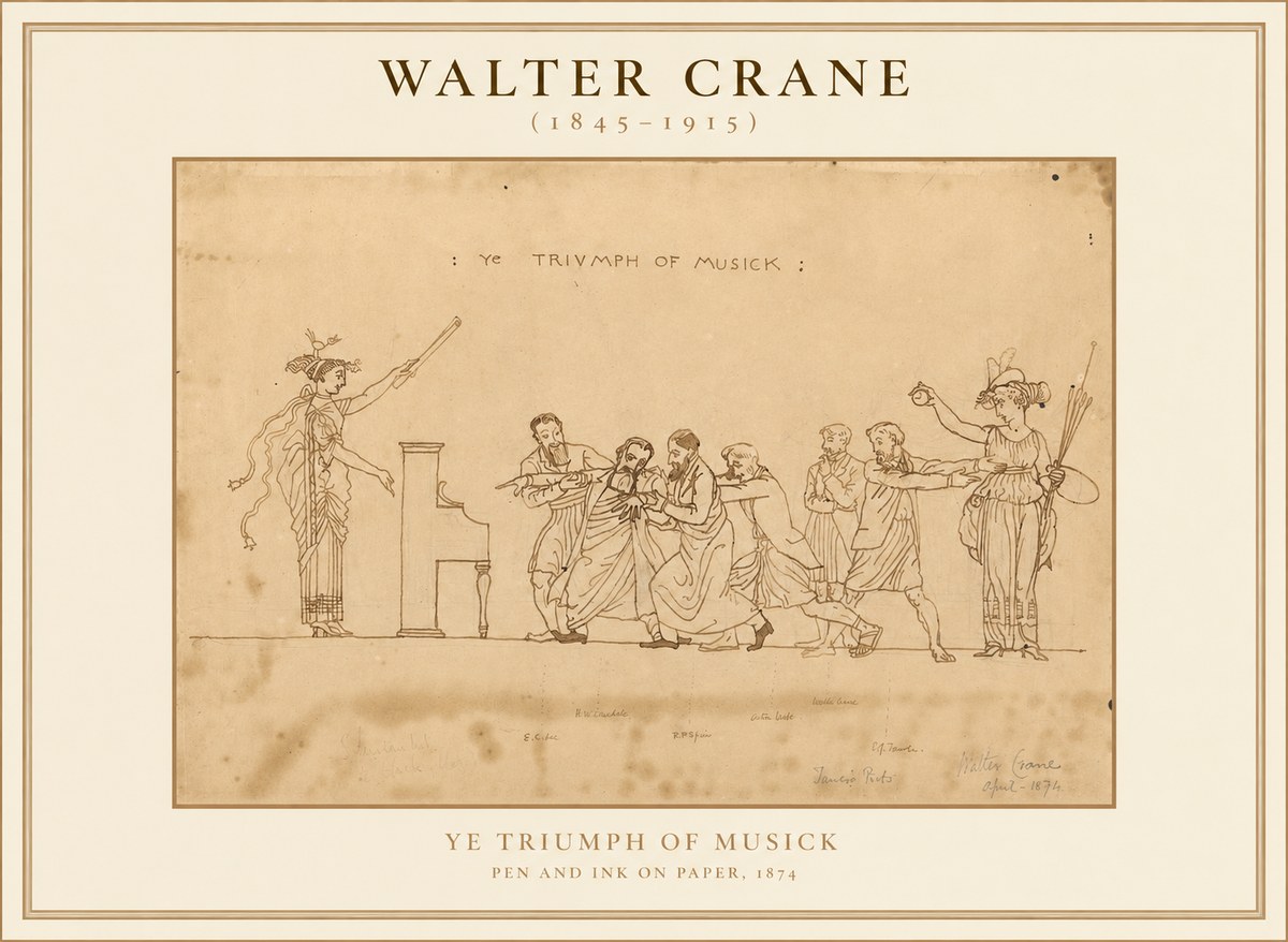Walter Crane Ye Triumph of Musick No1 - Poster