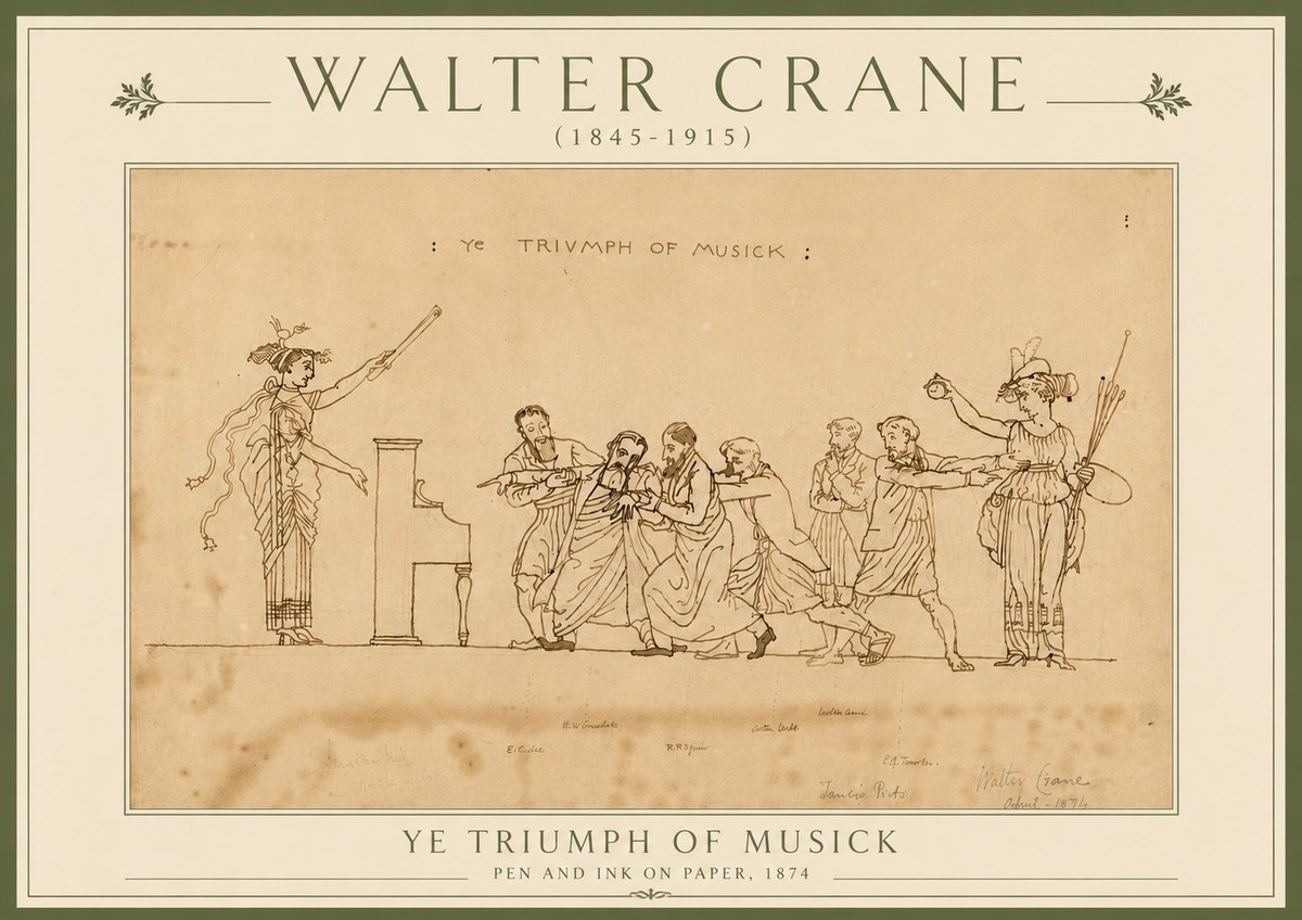 Walter Crane Ye Triumph of Musick No5 - Poster