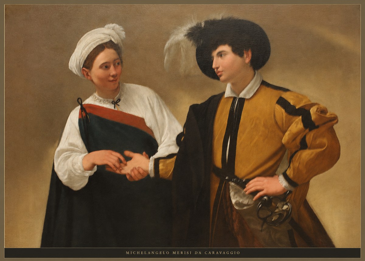 Michelangelo Merisi da Caravaggio The Cardsharps IV No6 - Poster
