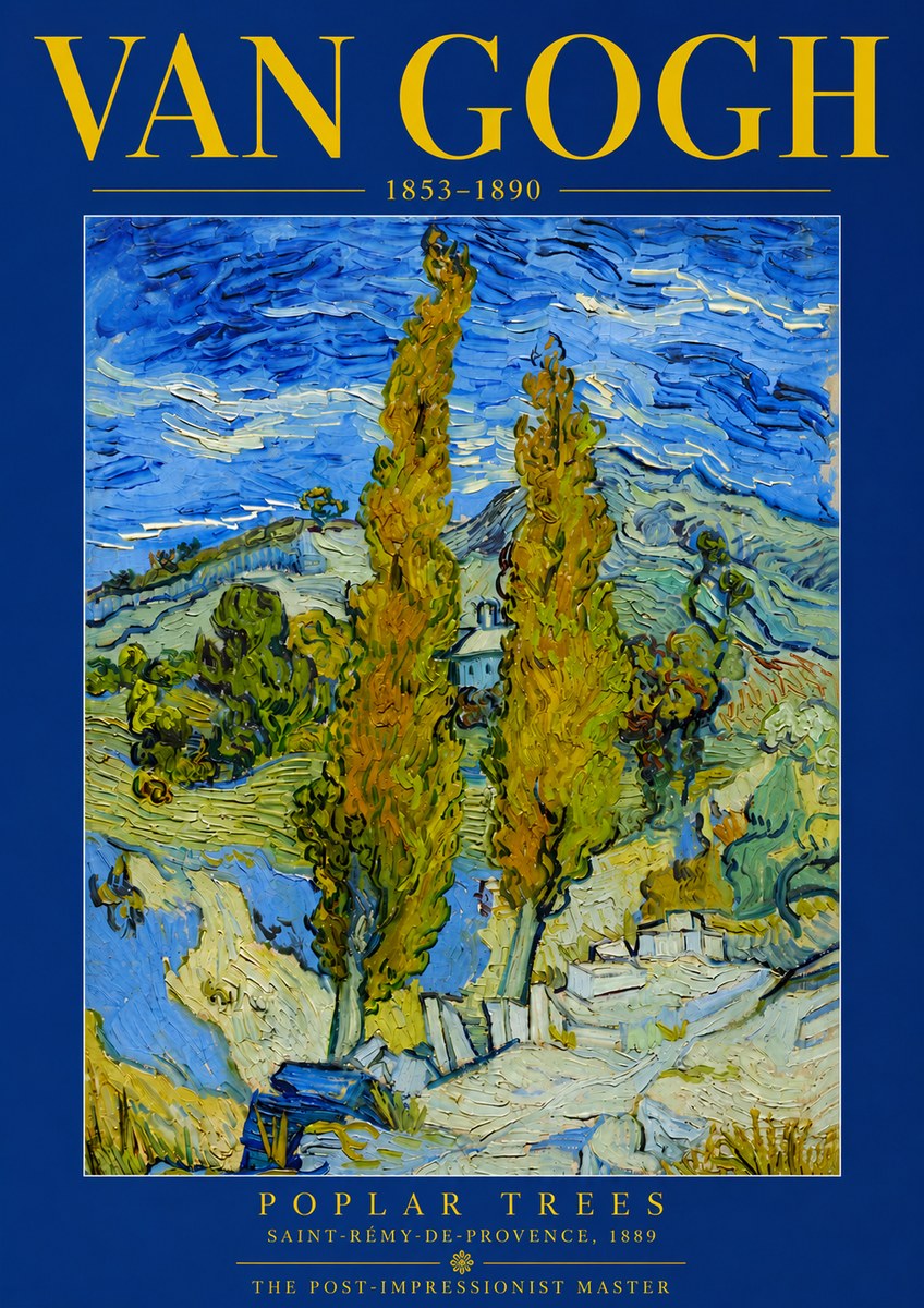 Van Gogh Poplar Trees No4 - Poster