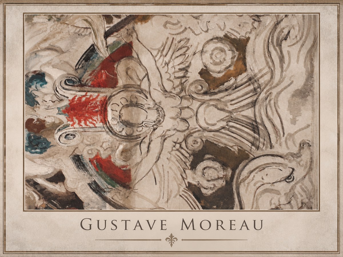 Gustave Moreau Decorative Composition No1 - Poster