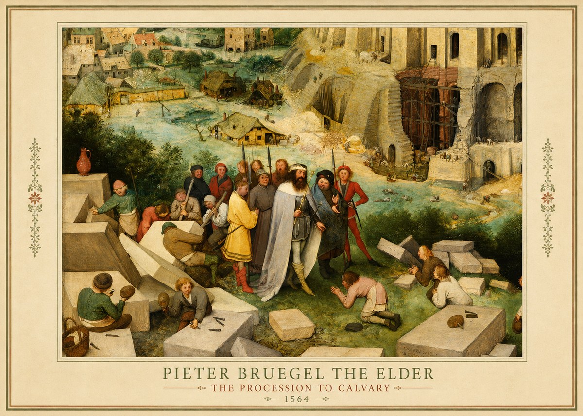 Pieter Bruegel The Tower of Babel XIV No5 - Poster