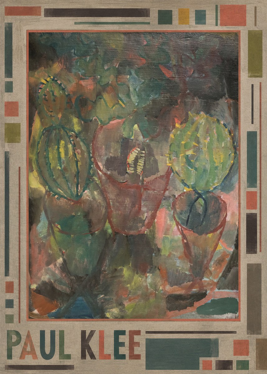 Paul Klee Three Potted Plants No2 - Poster