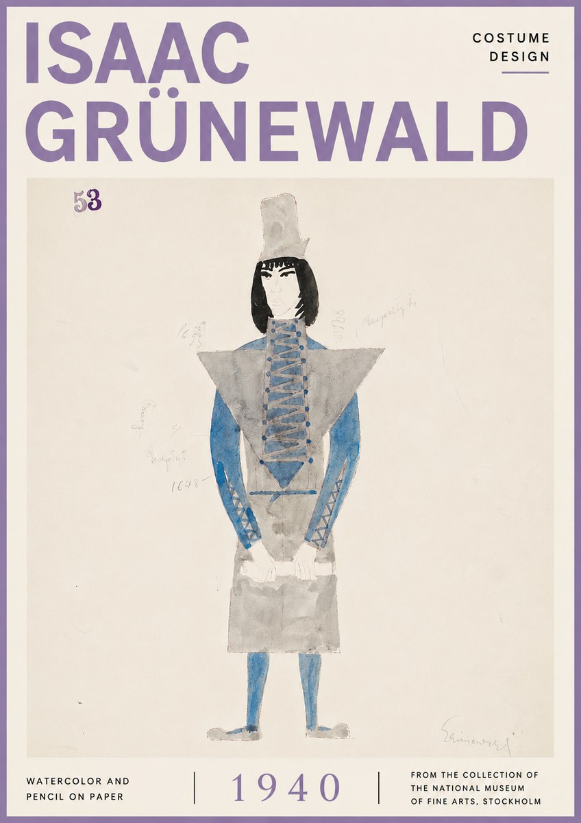 Isaac Grünewald Costume Design X No6 - Poster