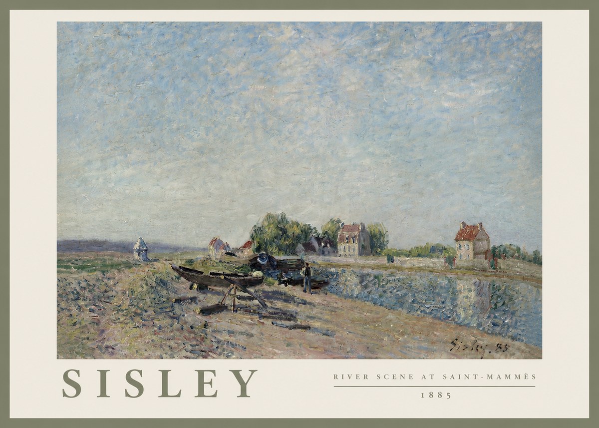 Sisley River Scene at Saint-mammès No2 - Poster