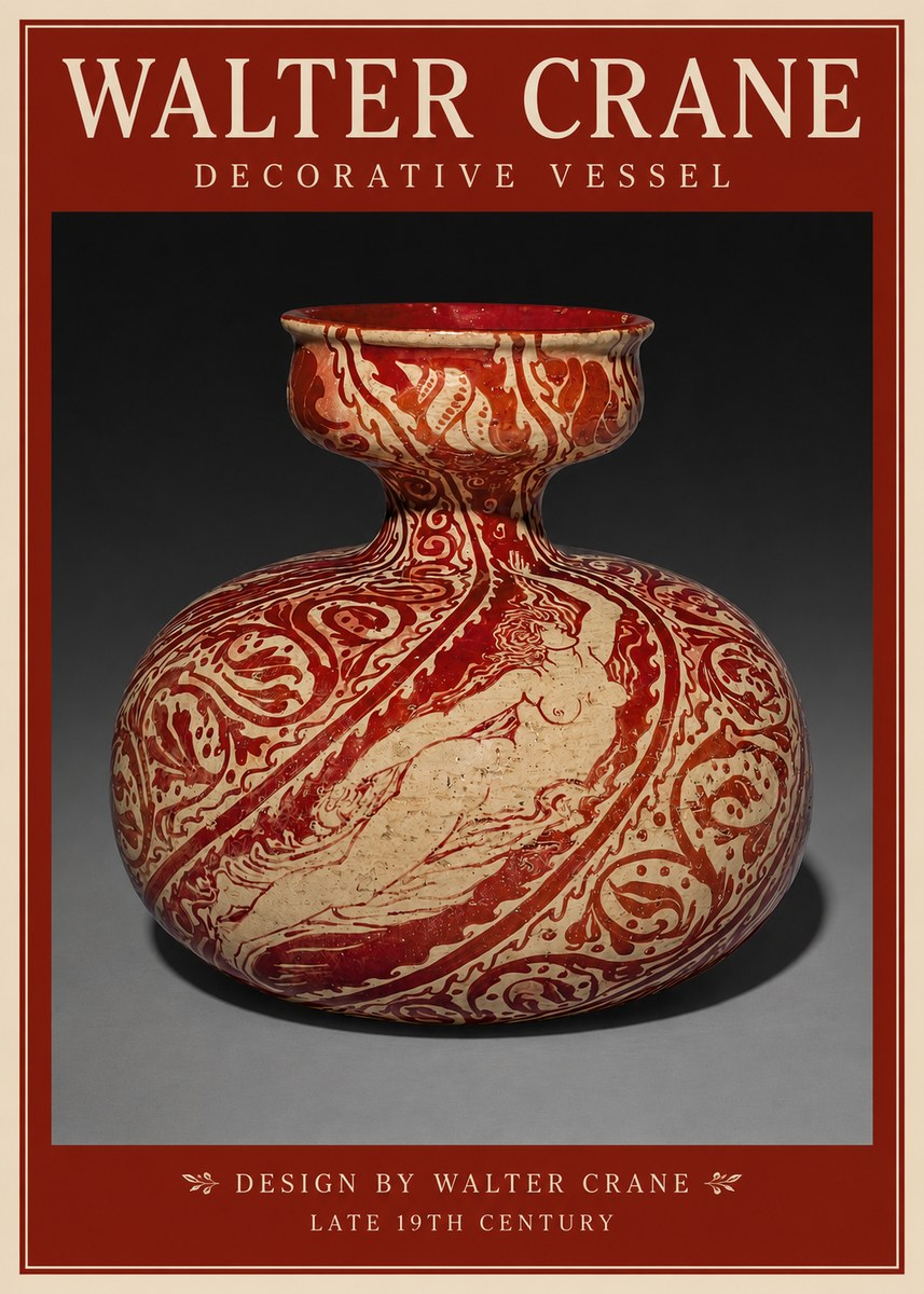 Walter Crane Decorative Vessel No2 - Poster