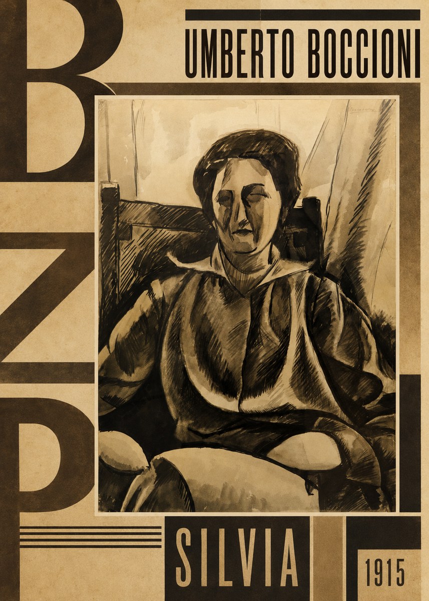 Umberto Boccioni Silvia No5 - Poster