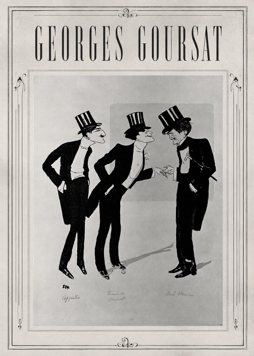 Georges Goursat Capiello, Francis De Croisset, Paul Hervieu No1 - Poster