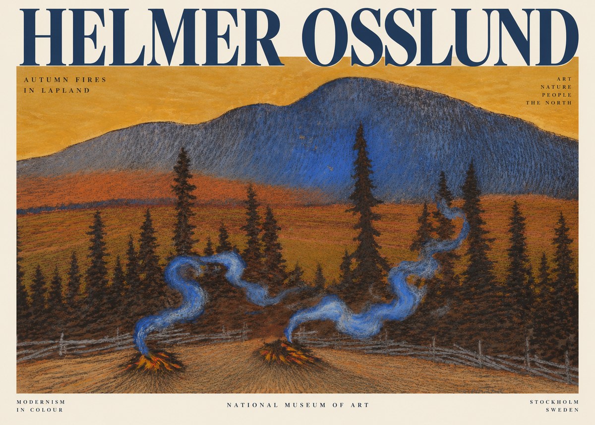 Helmer Osslund Twilight in the North No3 - Poster