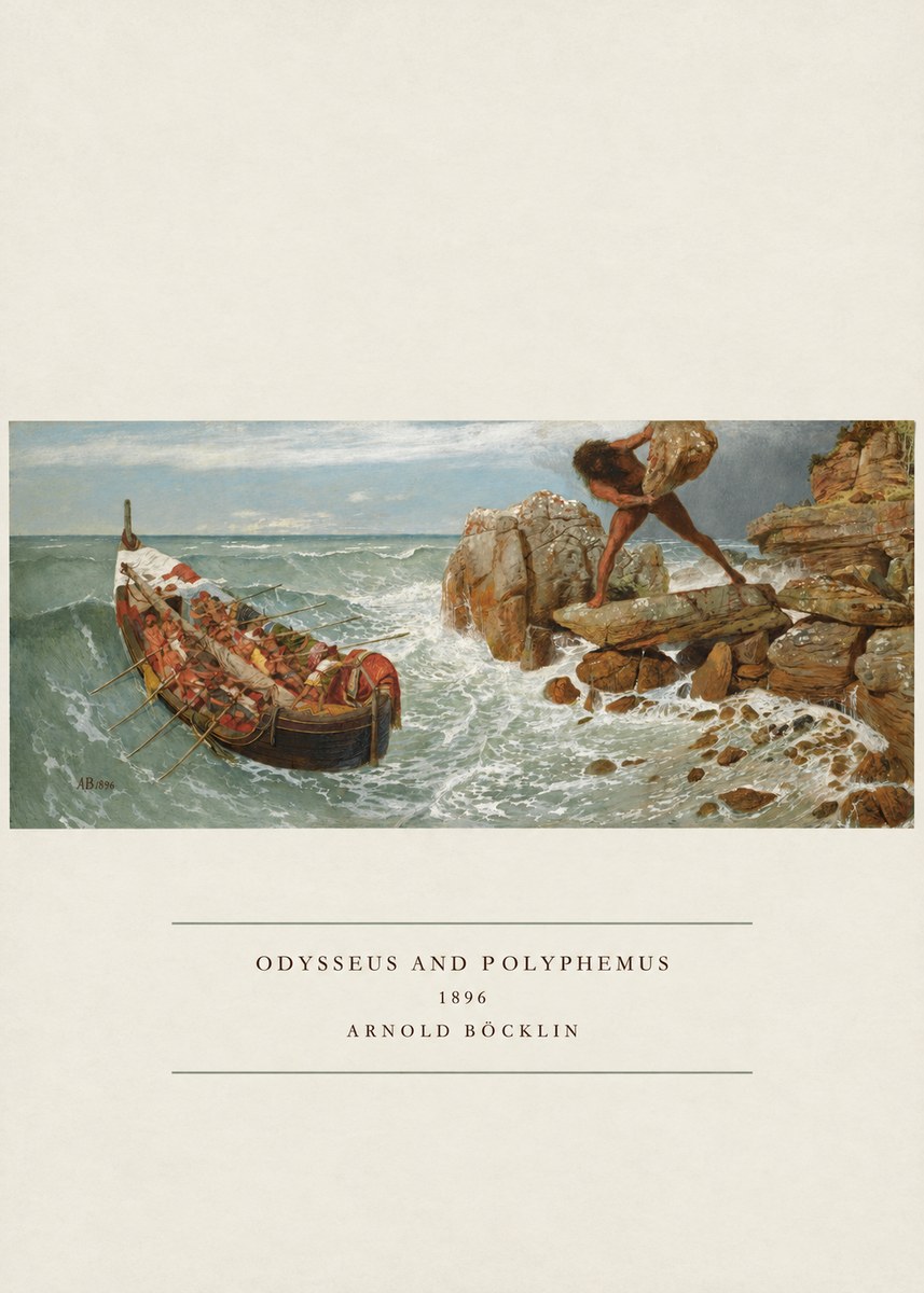 Arnold Böcklin Odysseus and Polyphemus No2 - Poster