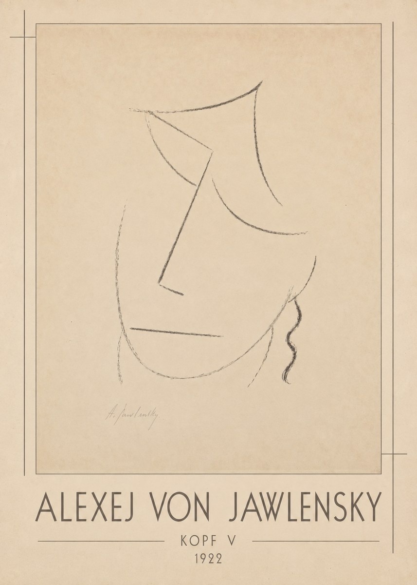 Alexej von Jawlensky Kopf V No1 - Poster